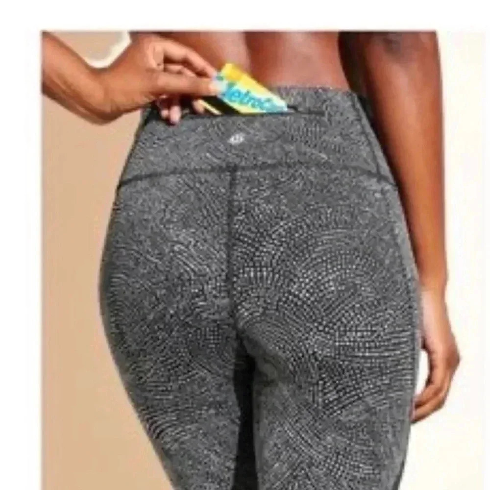 Lululemon Speed Wunder Tight Peloton Ice Grey Black Size 12 - Picture 3 of 10